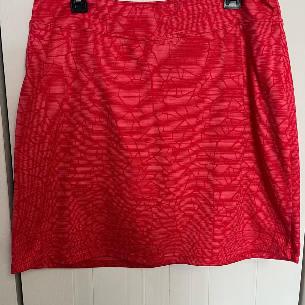 # 171 Vibrant Red Skirt with shorts for everyday